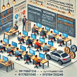 DALL·E 2025 03 01 15.26.14 A professional training center with students attending various technical courses. The image should depict a modern classroom setting with students lea